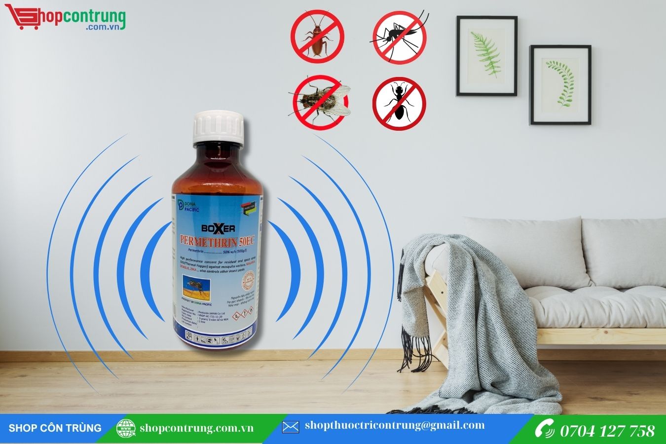 Thuốc Diệt Muỗi Boxer Permethrin 50EC