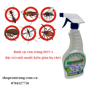 Công dụng Bình xịt Ruồi Muỗi Kiến Gián DONA