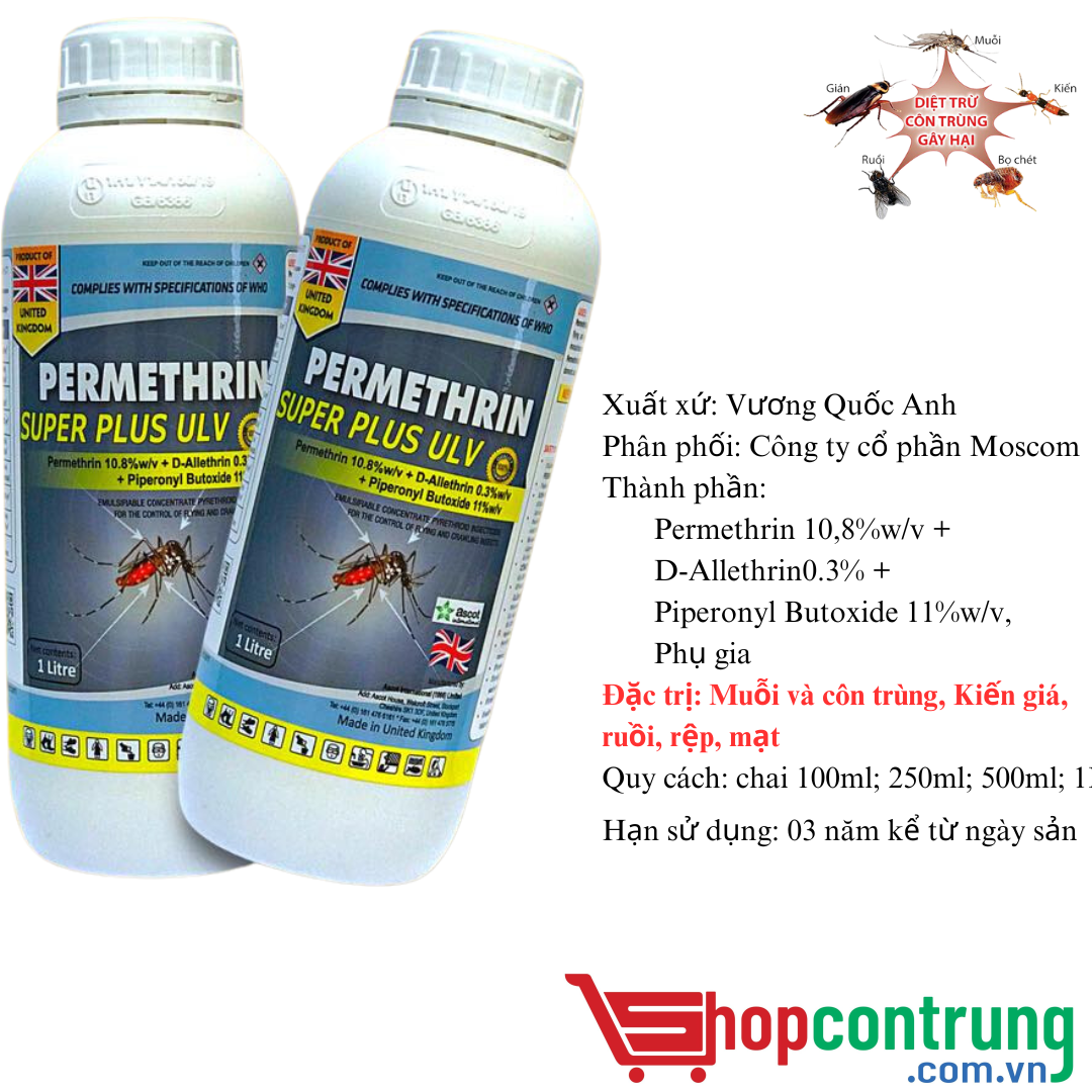 Thuốc diệt côn trùng PERMETHRIN SUPER PLUS ULV