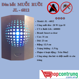 Đèn bắt MUỖI RUỒI JL - 6812