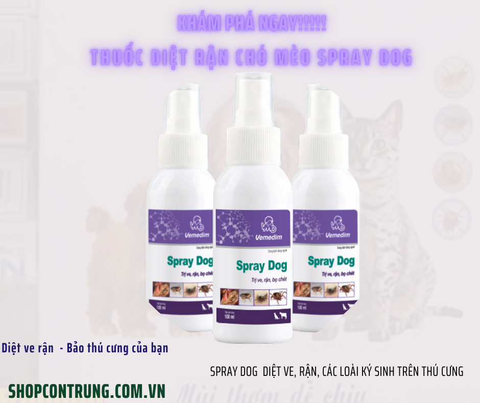 Thuốc diệt rận chó mèo Spray Dog