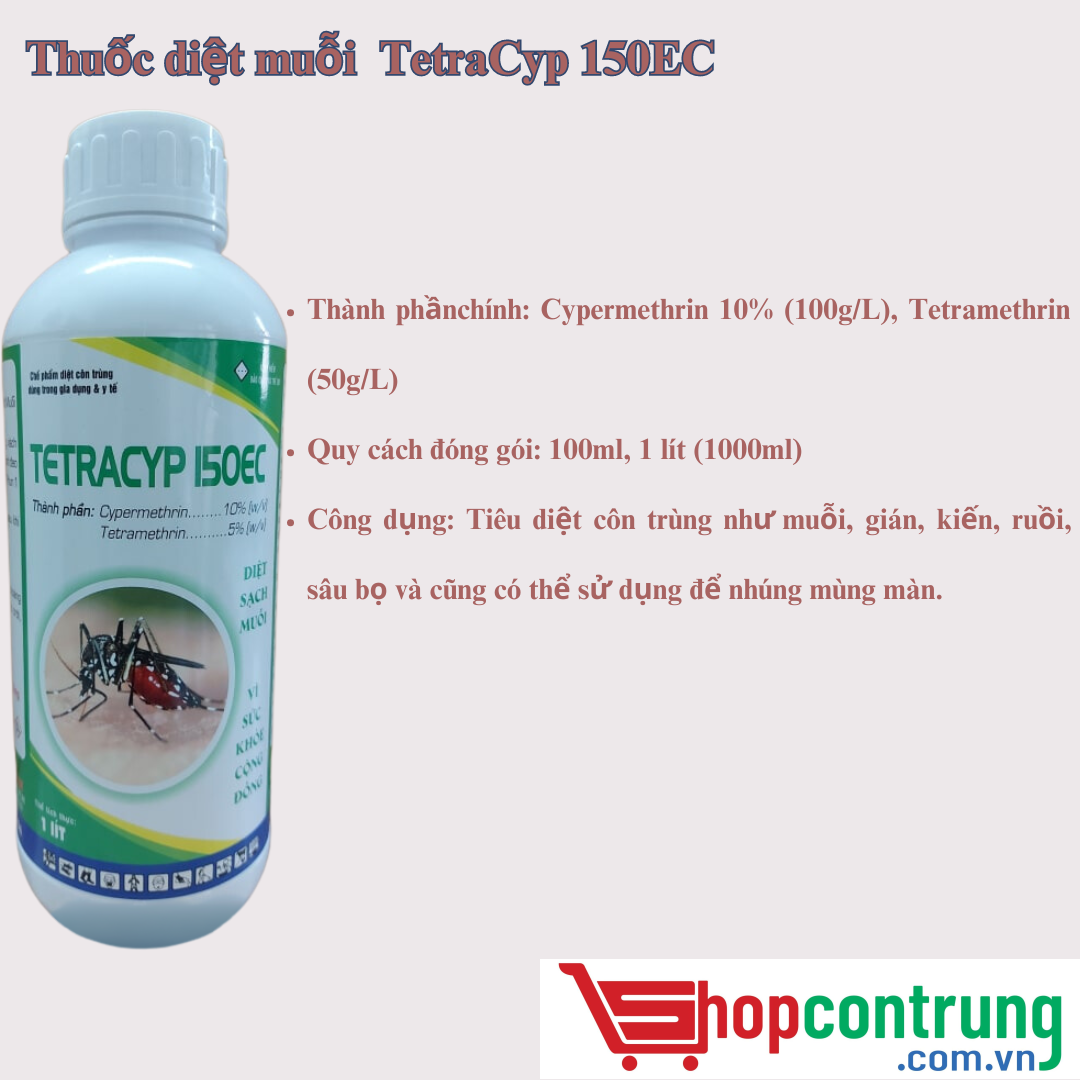 Thuốc diệt muỗi TetraCyp 150EC Thuốc diệt muỗi TetraCyp 150EC