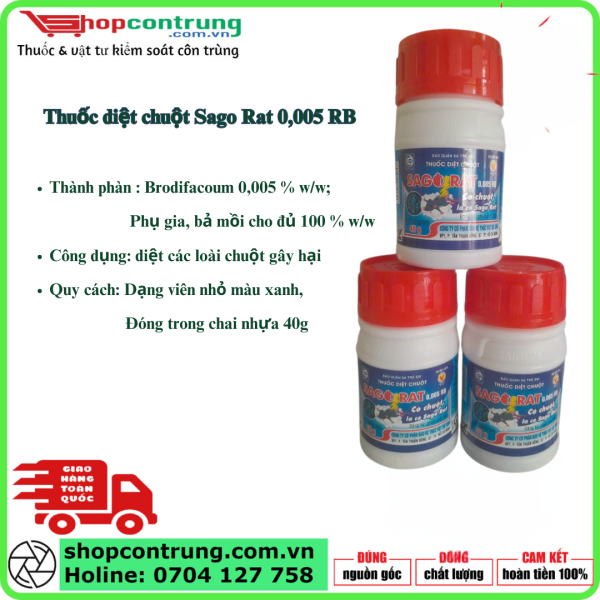 Thuốc diệt chuột Sago Rat 0,005 RB