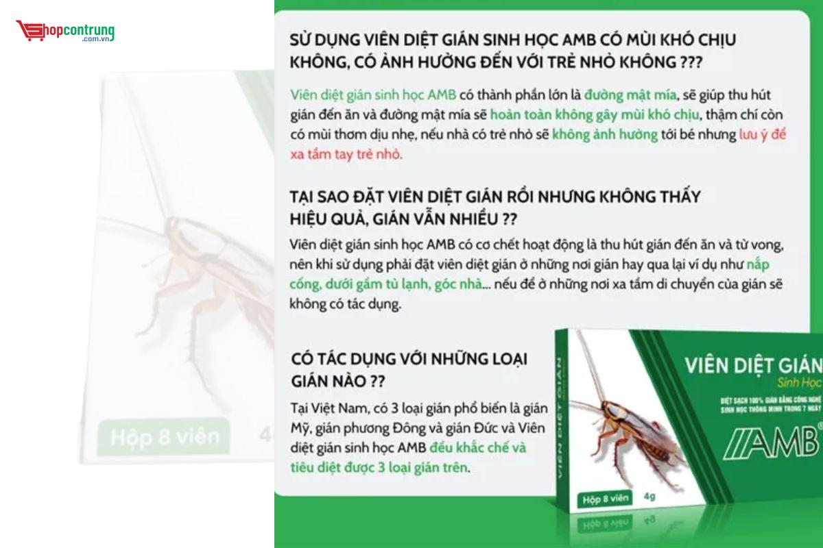 Thuốc diệt gián tận gốc AMB Thuốc diệt gián tận gốc AMB