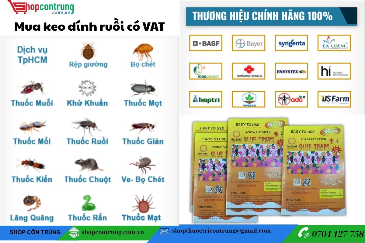 mua keo bẫy ruồi Hàn Quốc tại Shop Côn Trùng