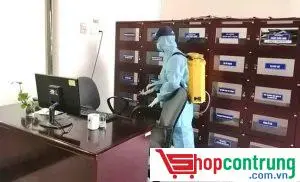 Phun khử trùng Cloramin B phòng chống Covis 19